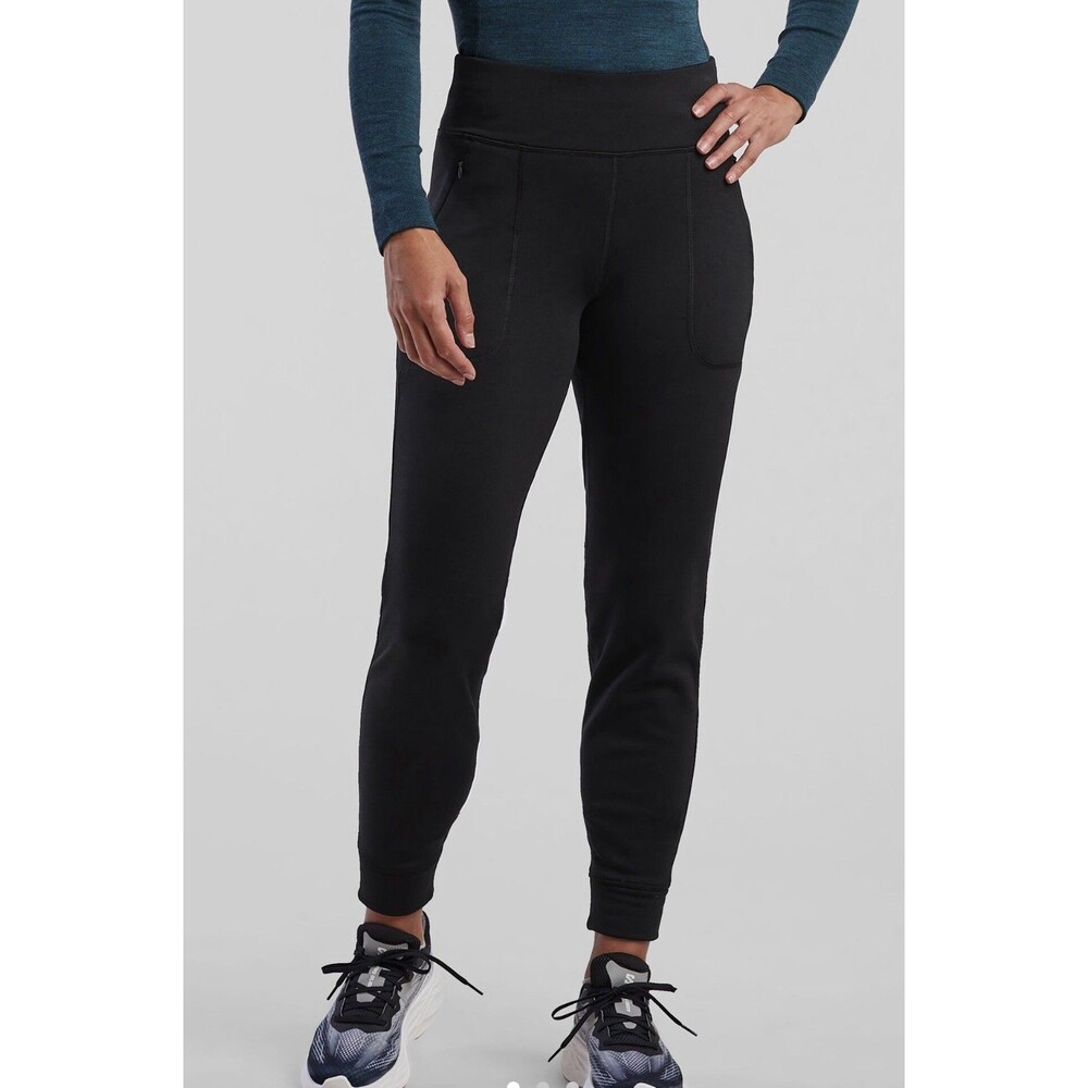 Title Nine Joggers Womens M Medium Black Crash Polartec Slim Fleece Lined Ankle